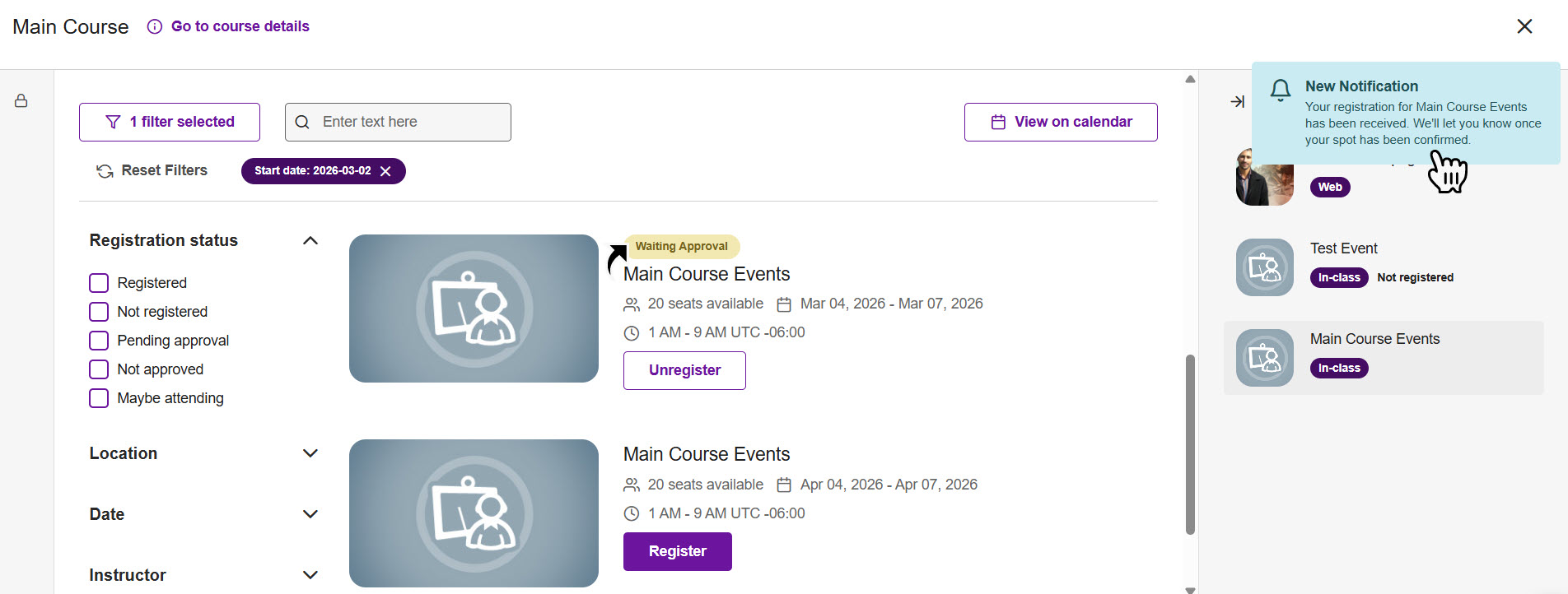 in-class course connected waiting approval.jpg