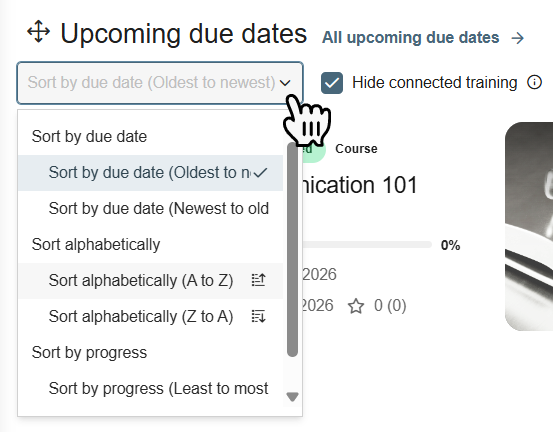 sorting options - upcoming due dates.png