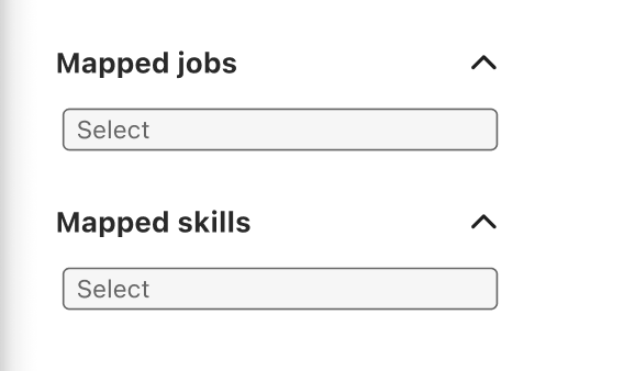 The Mapped jobs / Mapped skills filters added to the Team workspace Coaching Overview/Sessions pages